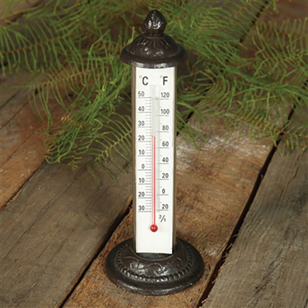 Indoor/Outdoor Thermometer - High Contrast, Satin Nickel Finish - The Old  Farmer's Store