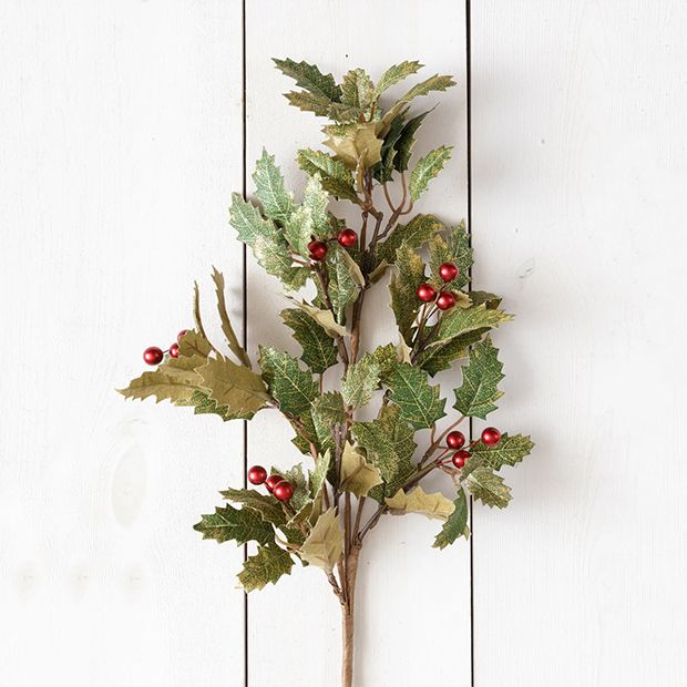 Holly Berry Stems Set/2 in 2023  Holiday arrangement, Vintage