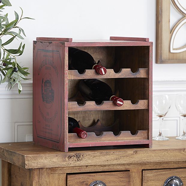 French Country Cottage Wine Rack Antique Farmhouse