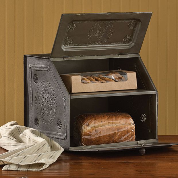 Galvanized Metal Farmhouse Bread Box