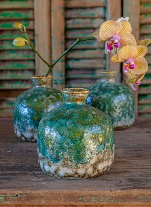 Ceramic Vase Ceramic Decor Ceramic Vase With Handles Ceramic Flower Vase Country Farm Flower Vase