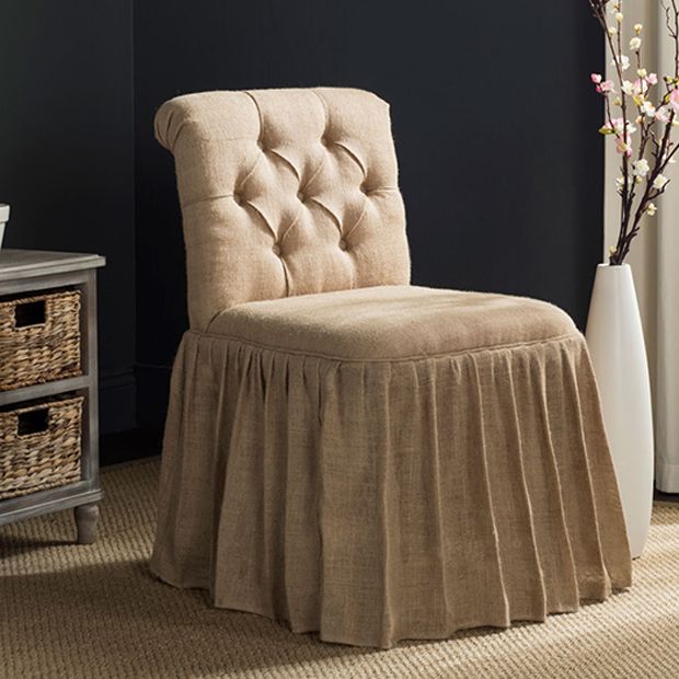 Upholstered vanity outlet bench