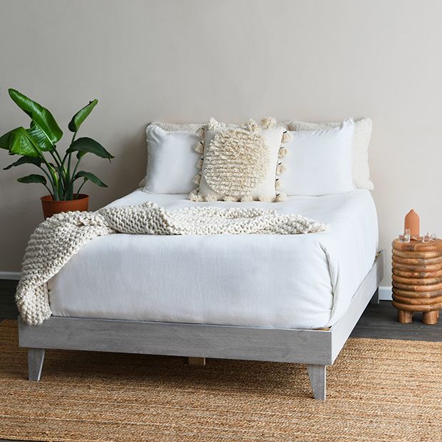 Modern Farmhouse Platform Queen Bed Riser