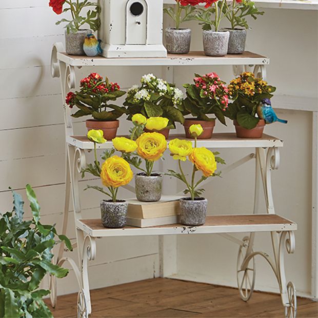 Farmhouse plant table deals