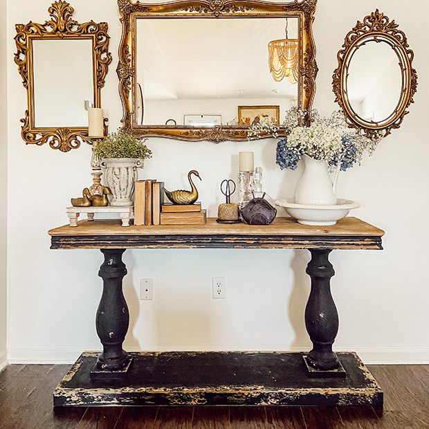 Primitive Wood Console Table