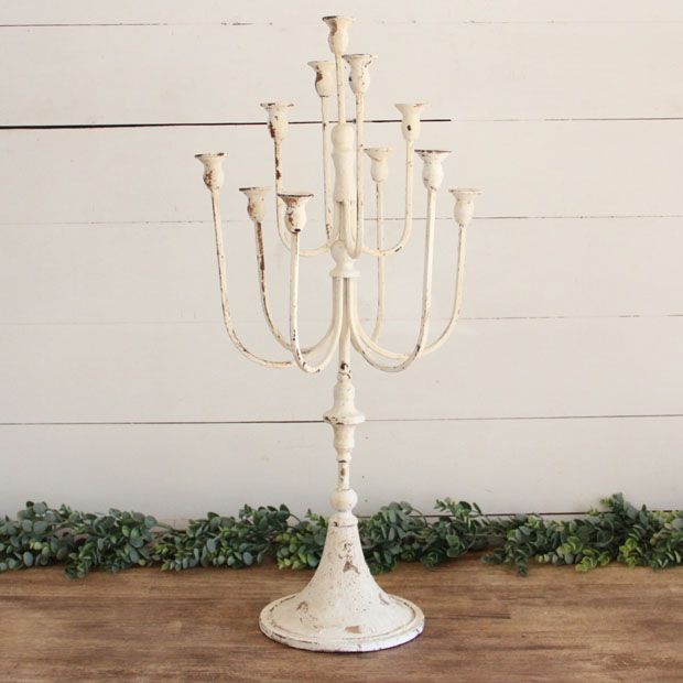 Image of Provincial Iron Tabletop Candelabra