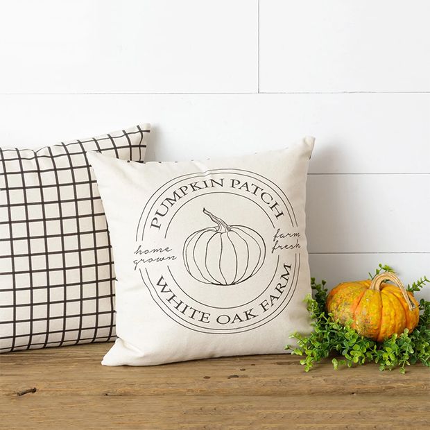 Antique Farmhouse Pumpkin Patch Fall Farmhouse Accent Pillow