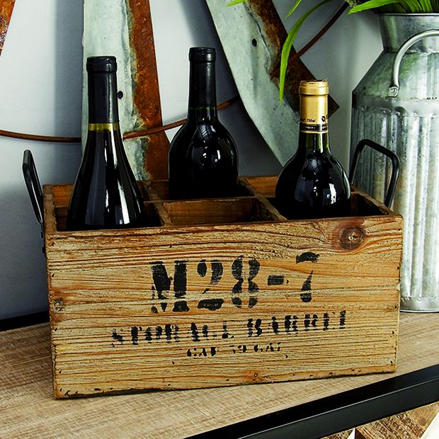 Wooden sales wine crate