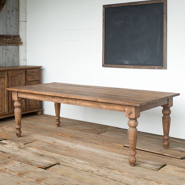 Rustic Old Pine Farm Table Antique, Antique Farmhouse Dining Tables