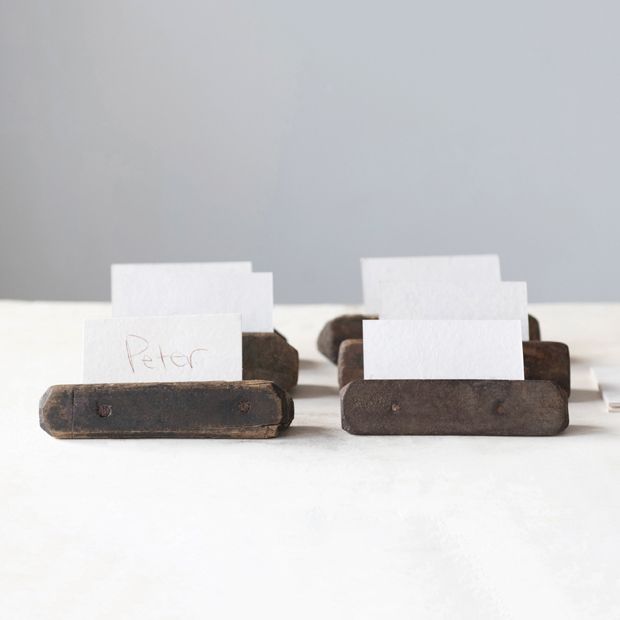 Rustic Place Card Holder Set of 12 Antique Farmhouse