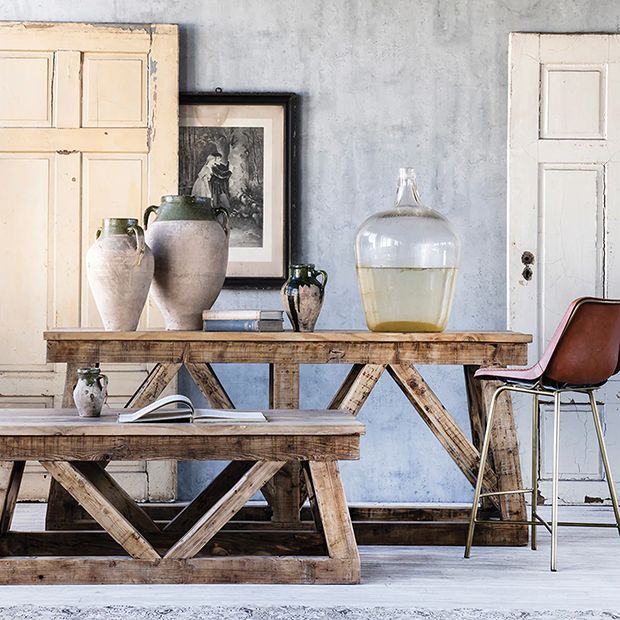 X frame farmhouse table sale