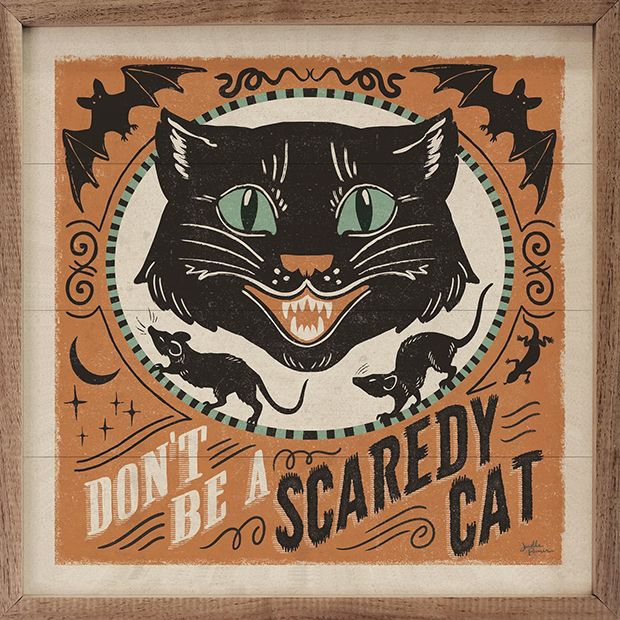 Courtside Market Scaredy Cats III 12x12 Board Art