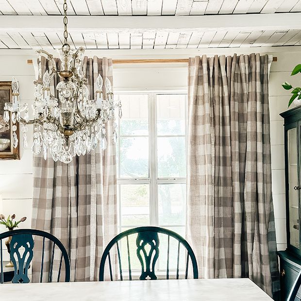 Tan and white curtains hotsell