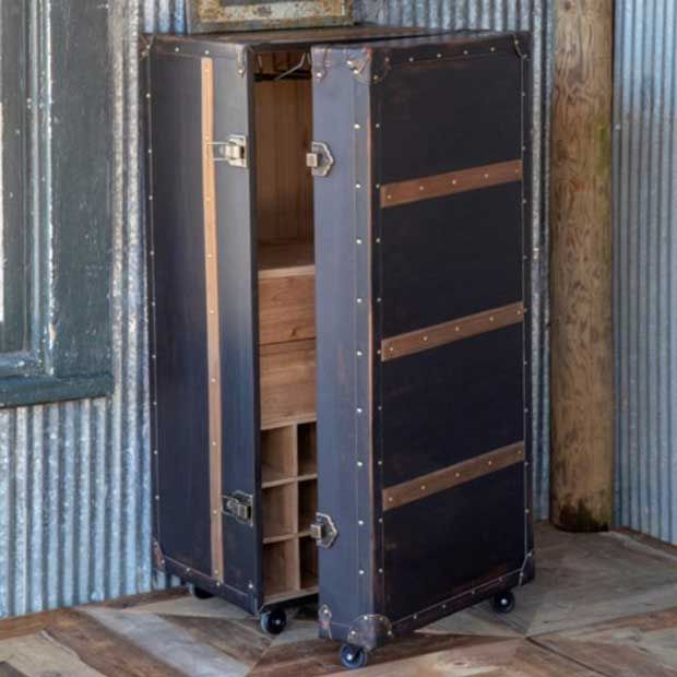 Trunk Bar Cart  Antique Farmhouse