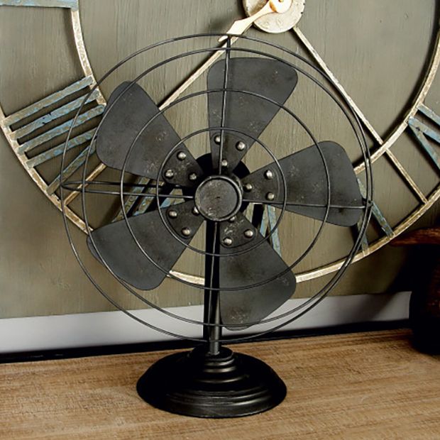 Meningsfuld Mærkelig Emotion Vintage Inspired Decorative Metal Fan | Antique Farmhouse