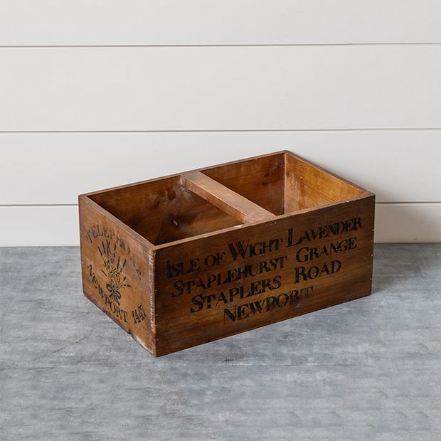 Divided sales wooden box