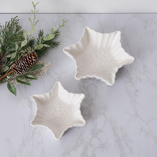 Winter Snowflake Candy Dish Set