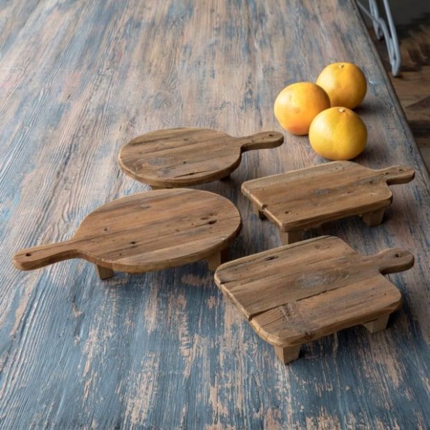 Wooden Cutting Board Risers Set of 4