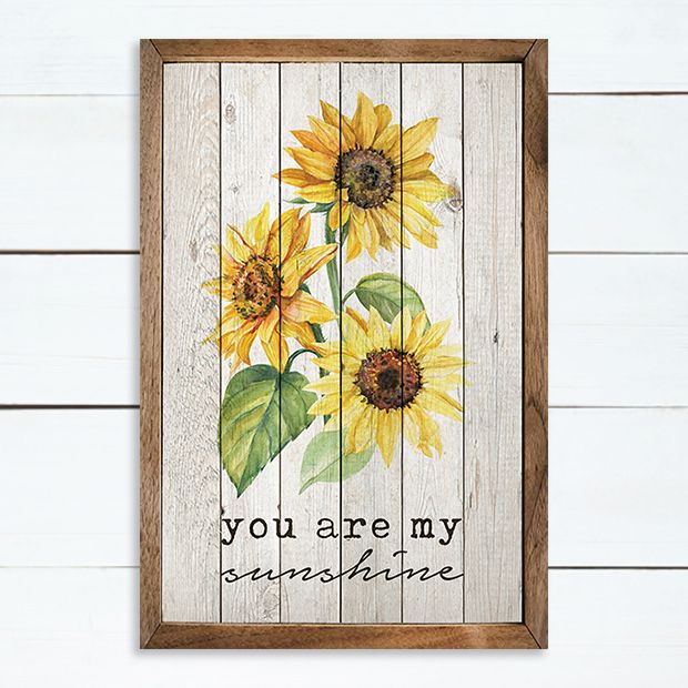 Bees wall decor Sunflowers kitchen You Are My Sunshine Wall Plaque Yellow 