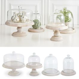 Glass Cloches With Wood Bases Set of 4 | Antique Farmhouse