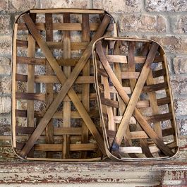 tobacco baskets for sale near me Small Tobacco Baskets Set of 2