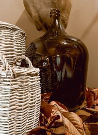 Dark Brown Demi John Bottle 22 Inch | Antique Farmhouse