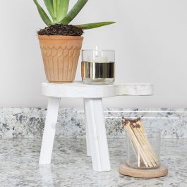 Decorative Wood Display Stool | Antique Farmhouse