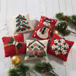 white christmas dresses Night Before Christmas Hand-Embroidered Pillow main image 1
