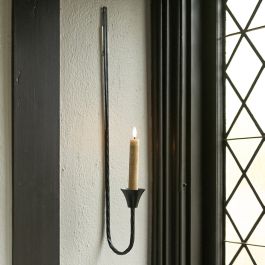 Forged Hook Taper Candle Wall Sconce Set of 2