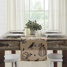 Halloween Harvest Jute Table Runner