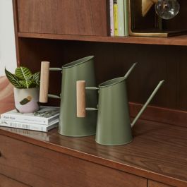 Matte Sage Galvanized Watering Can | 11 inch