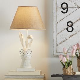 Rabbit In Glasses Lamp | Antique Farmhouse