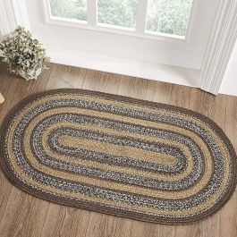 Rustic Farmhouse Braided Jute Rug With Pad | Antique Farmhouse