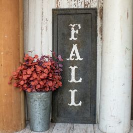 Fall Shadow Sign Rustic Framed Metal Fall Sign | Antique Farmhouse