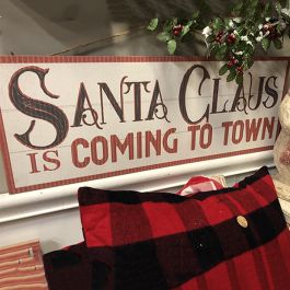 Santa Claus Is Coming to Town Wall Art | Antique Farmhouse
