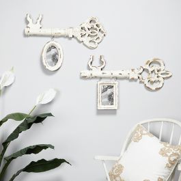 Shape Rectangle Key Frame Skeleton Key Hanging Rectangle Photo Frame | Antique Farmhouse