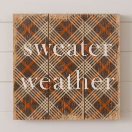 Sweater Weather Wood Block Sign | Antique Farmhouse
