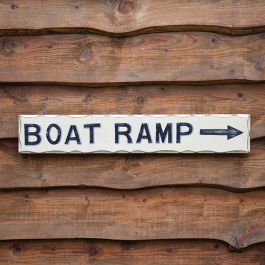 Boat Ramp Out Sign To The Boat Ramp Arrow Sign | Antique Farmhouse