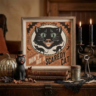 Scaredy Cats III By Janelle Penner Wall Art | Antique Farmhouse