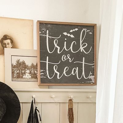 Trick Or Treat Bats Black Wall Art