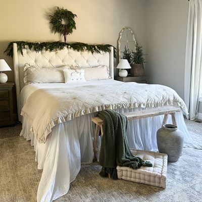 3 Piece Ruffled Bedspread Set