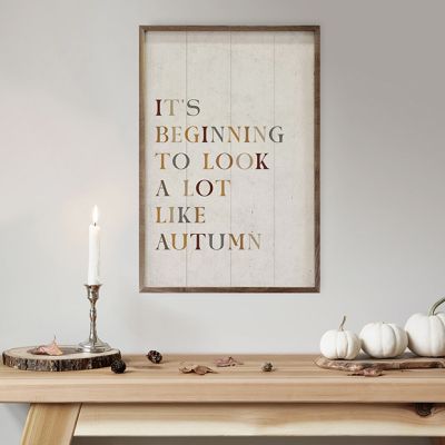 A Lot Like Autumn White Wall Art