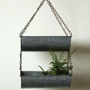 2 Hanging Buckets With Wall Hook