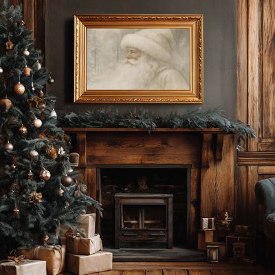 AFH Exclusive Vintage Santa Claus Fine Art Print