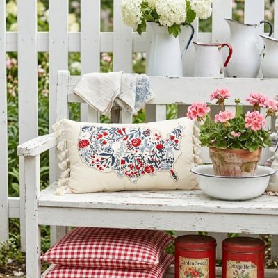 America in Bloom Tassel Accent Pillow