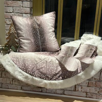 Antelope Print Christmas Tree Skirt