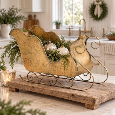 Antique Bronze Finish Scrolled Sleigh