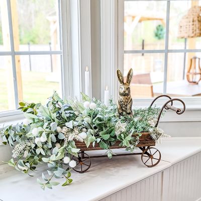Antique Inspired Wooden Garden Wagon