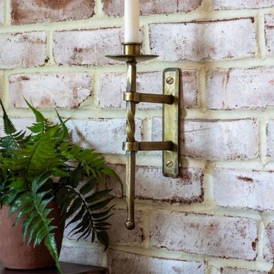 Antiqued Manor Wall Candle Holder