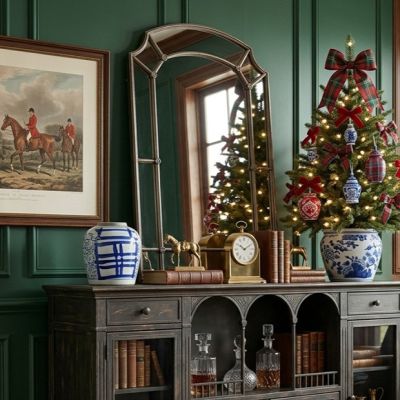Arched Top Iron Wall Mirror